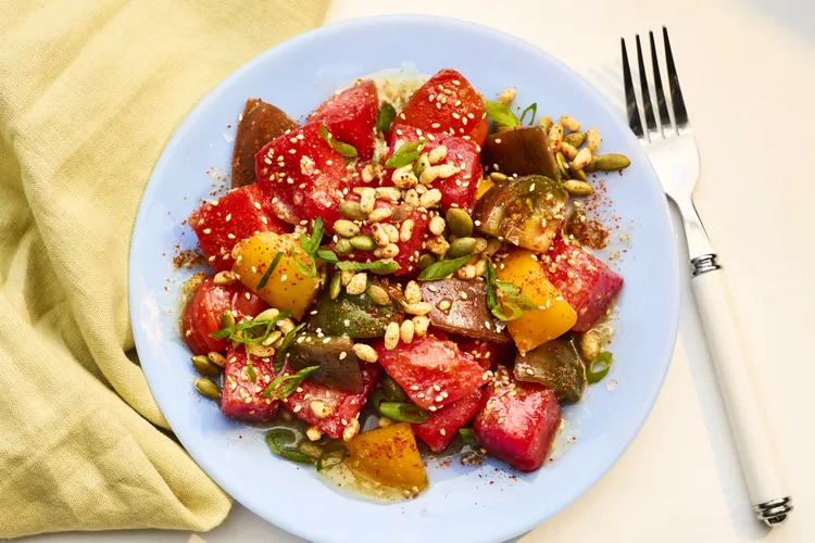 Watermelon-and-Tomato-Salad-with-Sesame-Miso-Dressing-FT-MAG-RECIPE-0825-a14bc18e3ac84719b74bbf5a9da29965 image